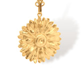 Cadena con flor de margarita grande vista detallada